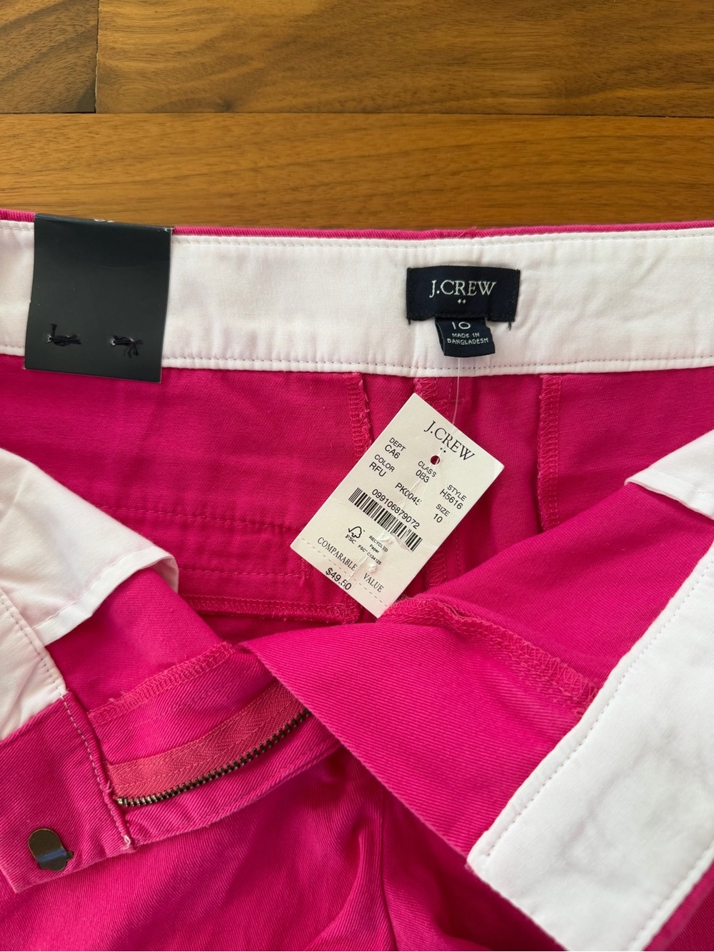 NWT J. Crew Women’s Chino Shorts 3.5” Pink Fuchsia Size 10 Tailored Preppy Chic - Picture 4 of 14